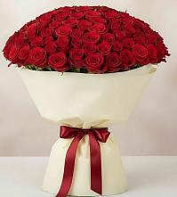 Букет 101 Красная роза Милано в Леонтьево