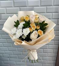 Букет цветов из:  Розы и Хризантемы #REPLACE_PRED# Леонтьево