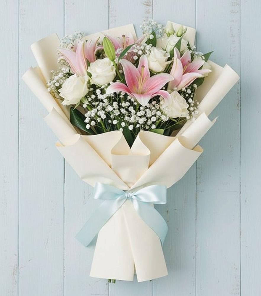 Букет цветов из: Лилии в Леонтьево