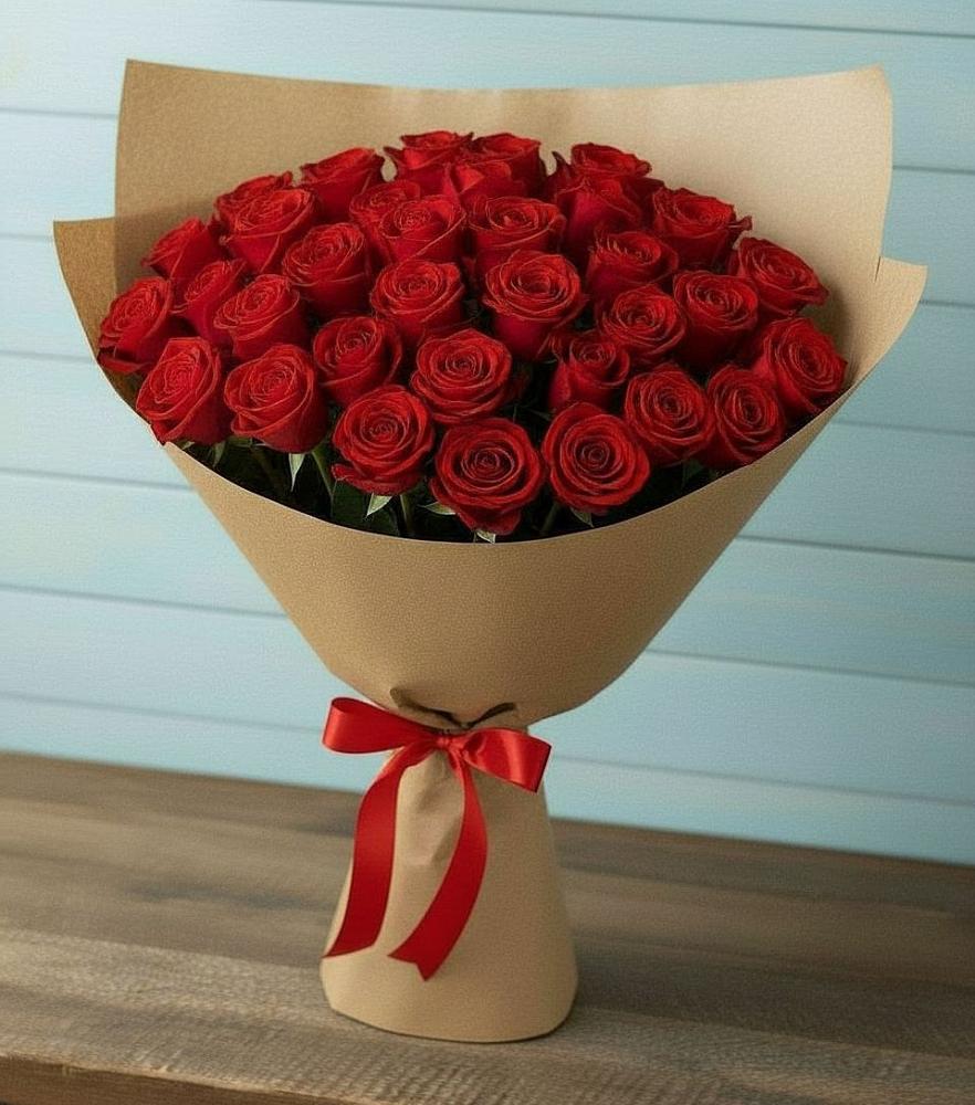Букет Красные розы Милано в Леонтьево