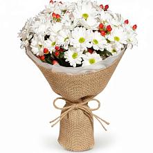 Букет цветов из:  Хризантемы #REPLACE_PRED# Леонтьево