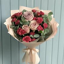 Букет цветов из:  Гвоздики и Розы #REPLACE_PRED# Леонтьево