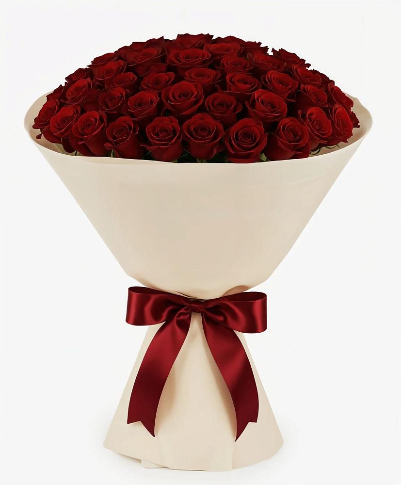 Букет 101 Бордовая роза Блэк Бакарра в Леонтьево