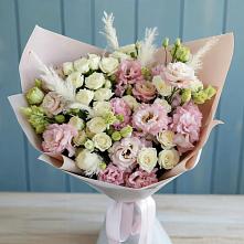 Букет цветов из:  Альстромерии и Розы в Леонтьево