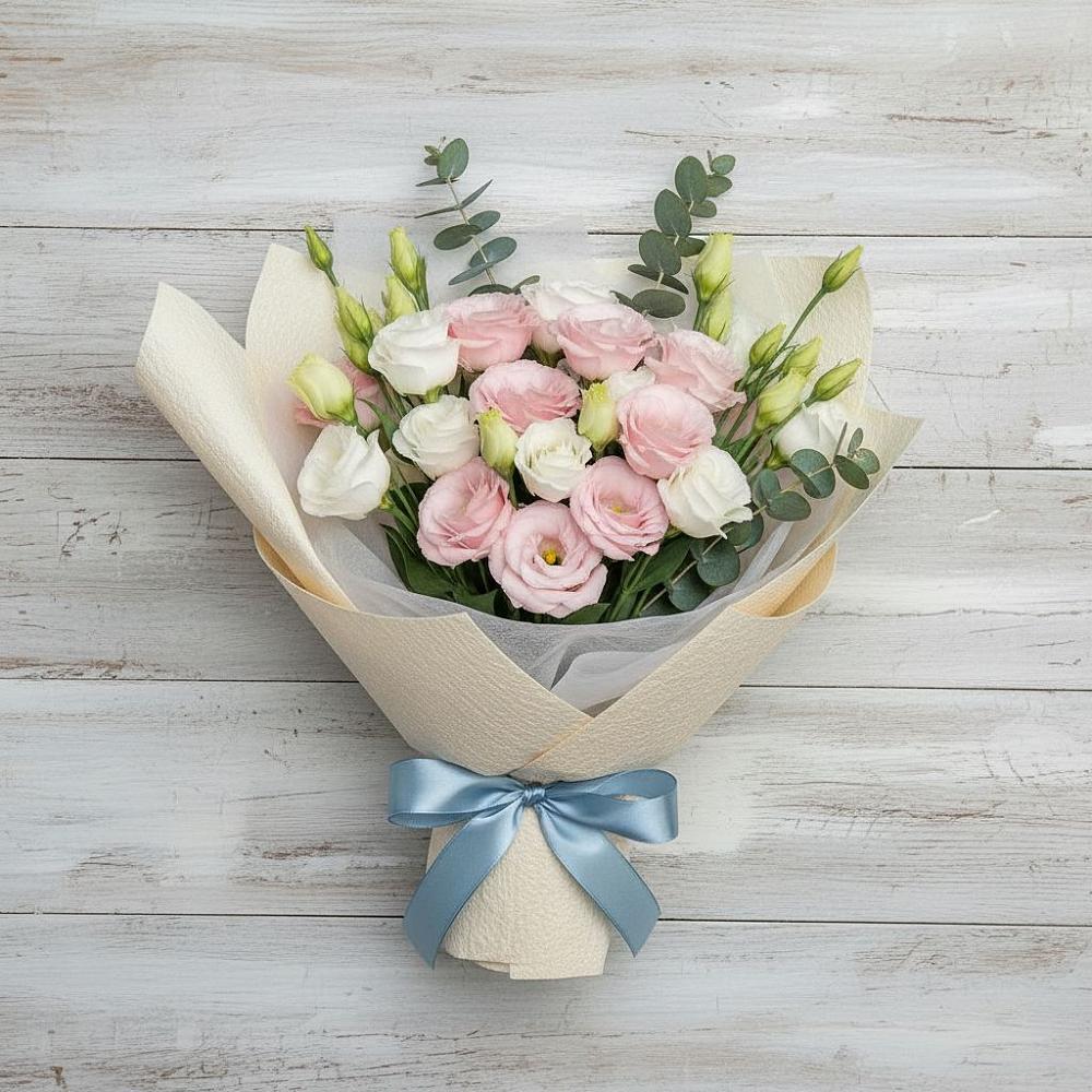 Букет цветов из: Лизиантусы в Леонтьево